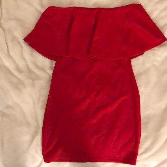 Forever 21 Red strapless mini dress size S - Picture 1 of 3